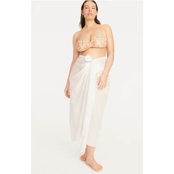 J CREW White Convertible Dress Beach Sarong Size Small NEW with tags - Picture 3 of 4